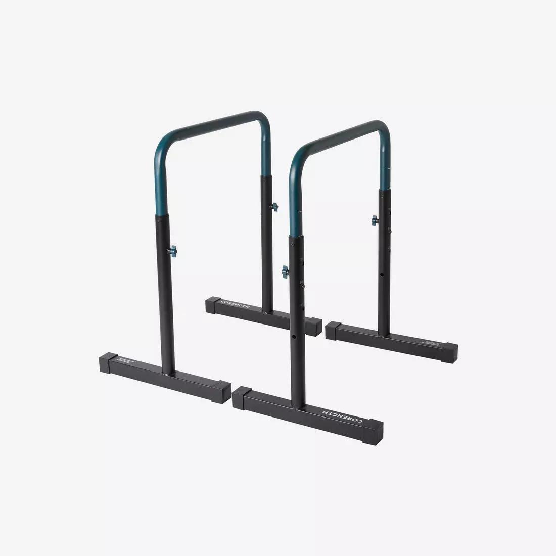 CORENGTH - Adjustable Dip Bar Training Station 100, Black