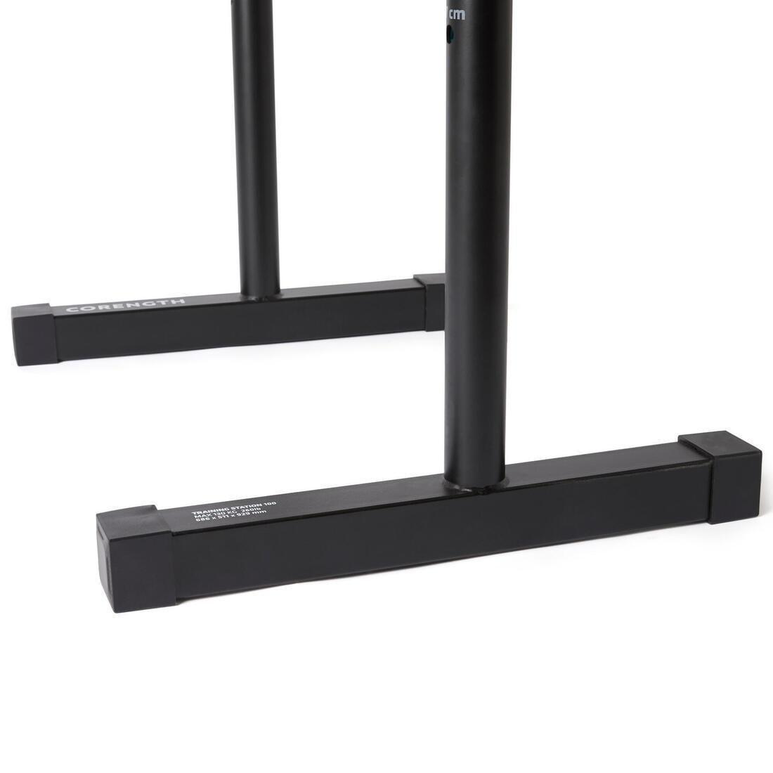 CORENGTH - Adjustable Dip Bar Training Station 100, Black