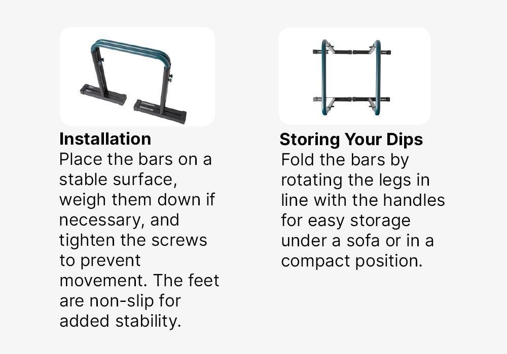 CORENGTH - Adjustable Dip Bar Training Station 100, Black