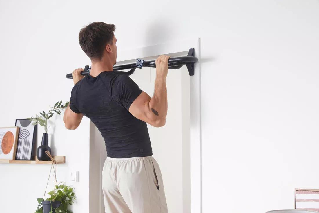 No-Screw Doorway Weight Training Pull-Up Bar, No Color, large image number 10