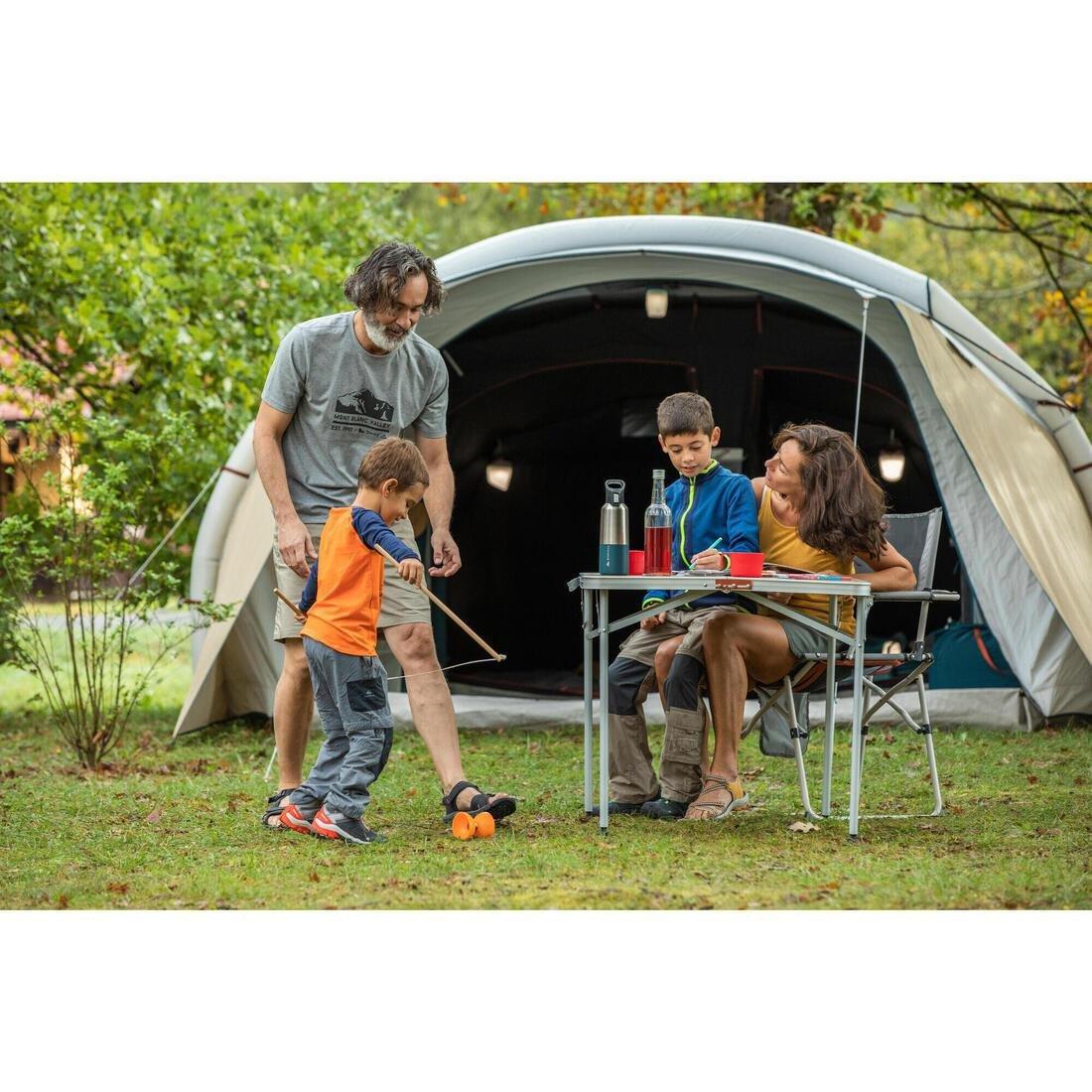 Inflatable Camping Tent - Air Seconds 5.2 - 5 People - 2 Inner Tubes, Beige, No Color, medium