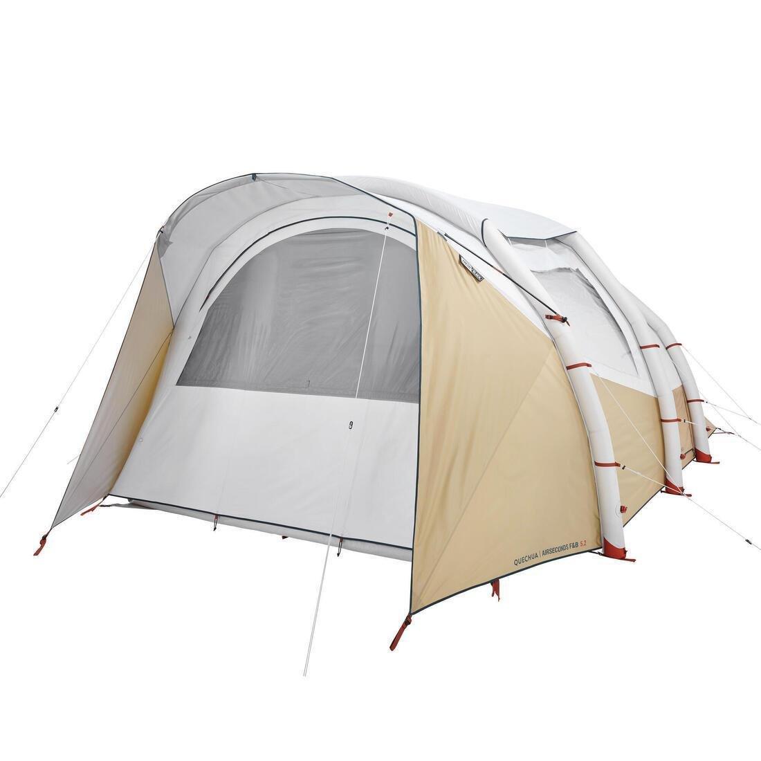 Inflatable Camping Tent - Air Seconds 5.2 - 5 People - 2 Inner Tubes, Beige, No Color, large image number 7