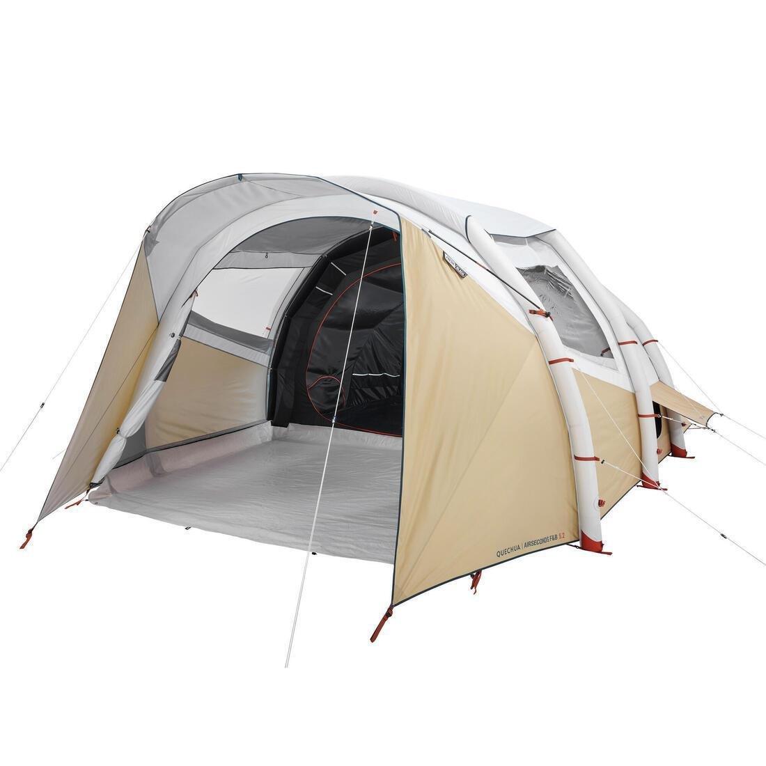 Inflatable Camping Tent - Air Seconds 5.2 - 5 People - 2 Inner Tubes, Beige, No Color, large image number 9