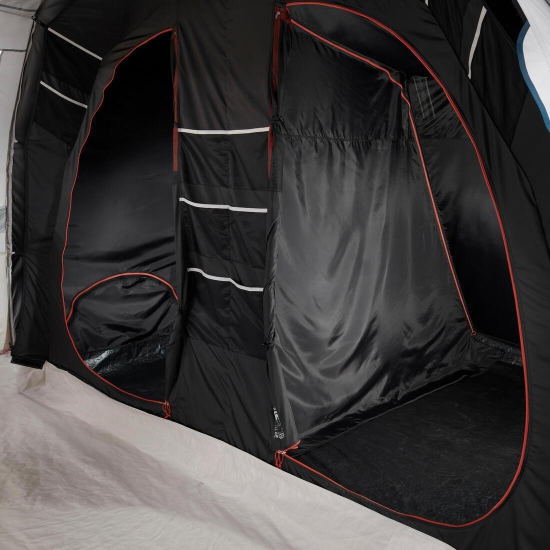 QUECHUA - Inflatable Six-Person Tent, Black