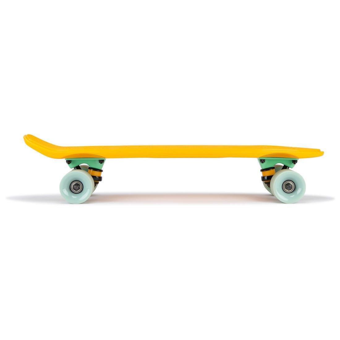 OXELO - Cruiser Skateboard Yamba 100 - Coral, Yellow