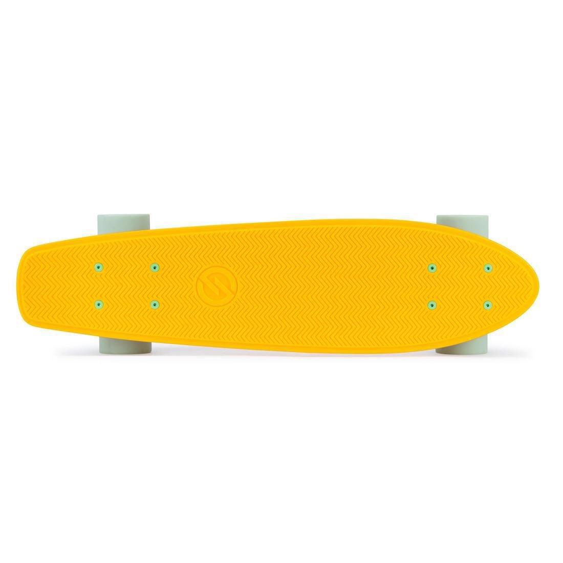 OXELO - Cruiser Skateboard Yamba 100 - Coral, Yellow