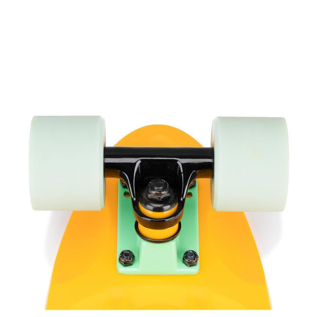 OXELO - Cruiser Skateboard Yamba 100 - Coral, Yellow