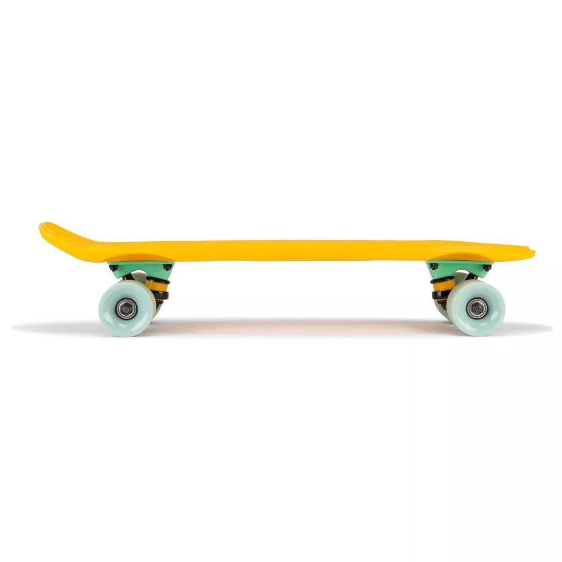 OXELO - Cruiser Skateboard Yamba 100 - Coral, Yellow