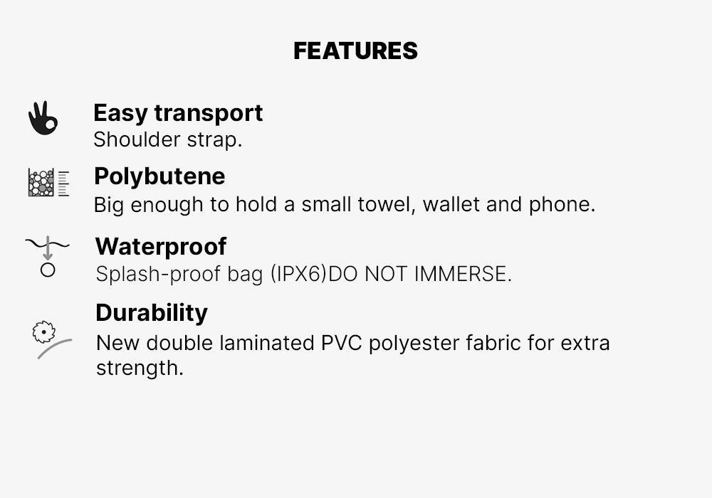 Waterproof Dry Bag - 10L, Orange, No Color, medium