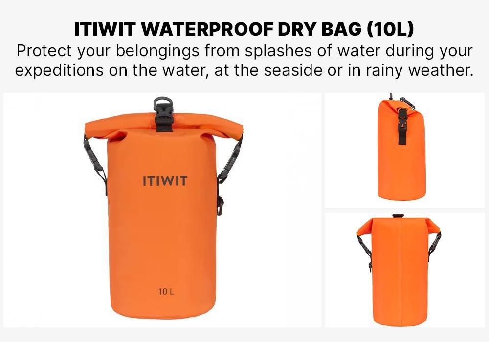 Waterproof Dry Bag - 10L, Orange, No Color, medium