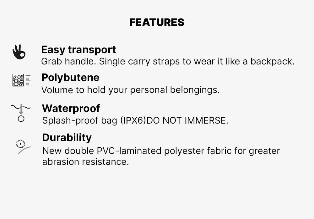 SILVER GREY Waterproof Bag IPX6 30L, No Color, medium