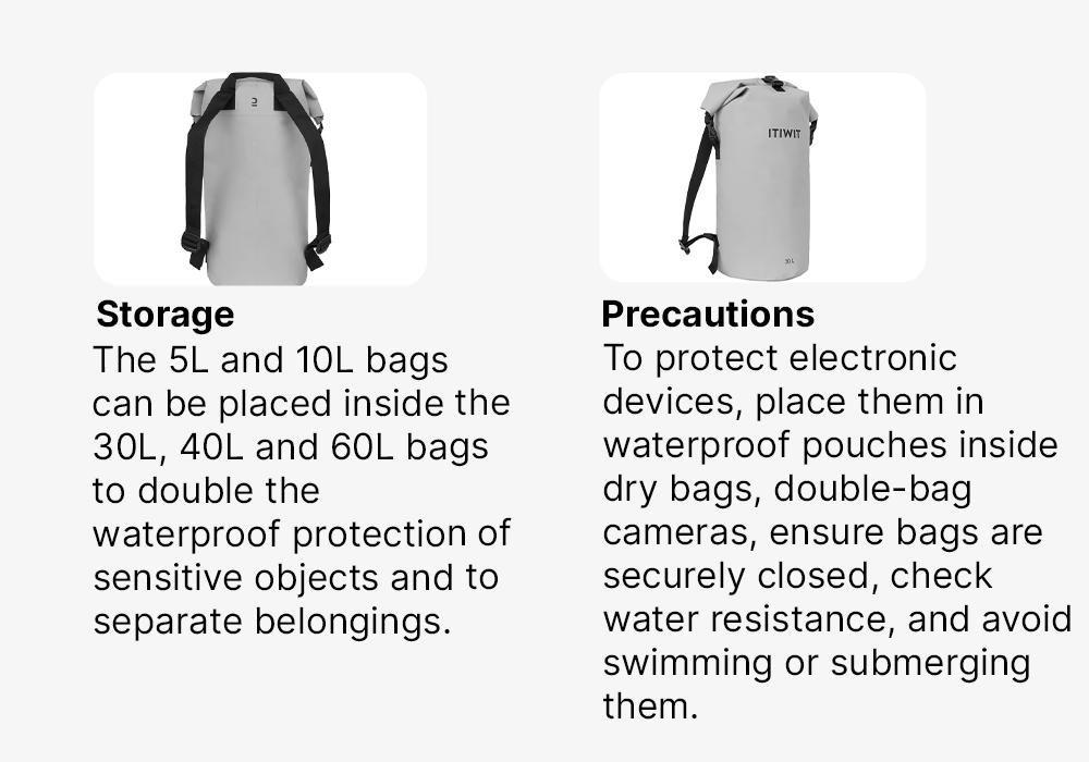 SILVER GREY Waterproof Bag IPX6 30L, No Color, medium