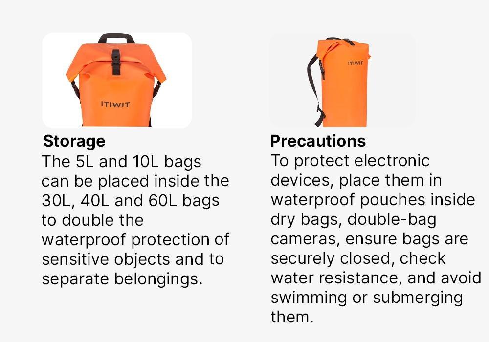 PAPAYA ORANGE Waterproof Bag IPX6 30L, No Color, large image number 17