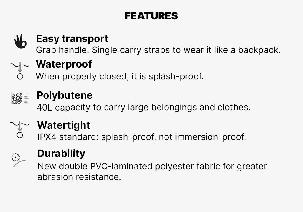 VITAMIN ORANGE Waterproof bag IPX6 40 L, No Color, medium