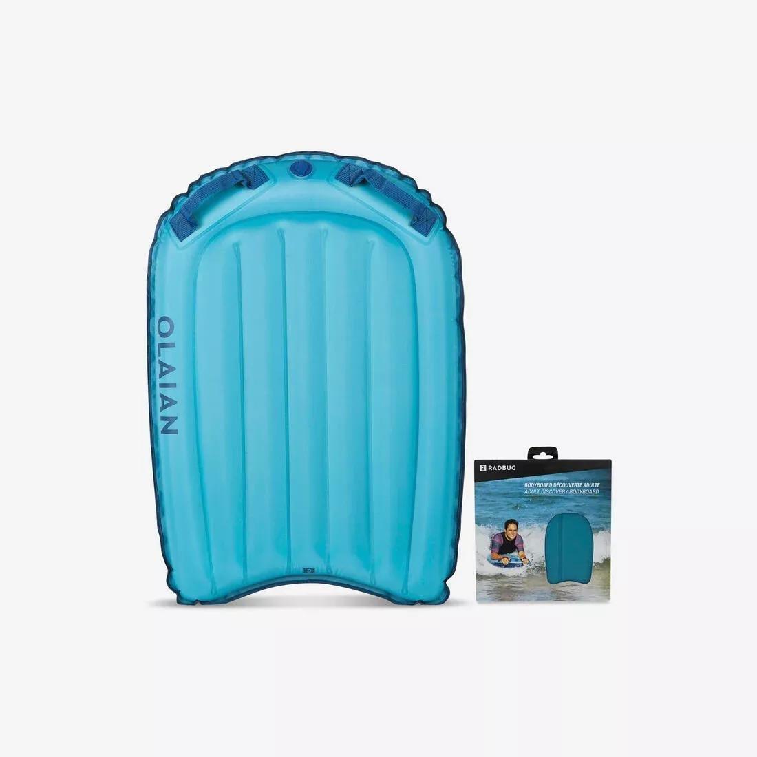 Beginner Inflatable Bodyboard - Compact Blue (25-90 Kg), Blue, No Color, large image number 1