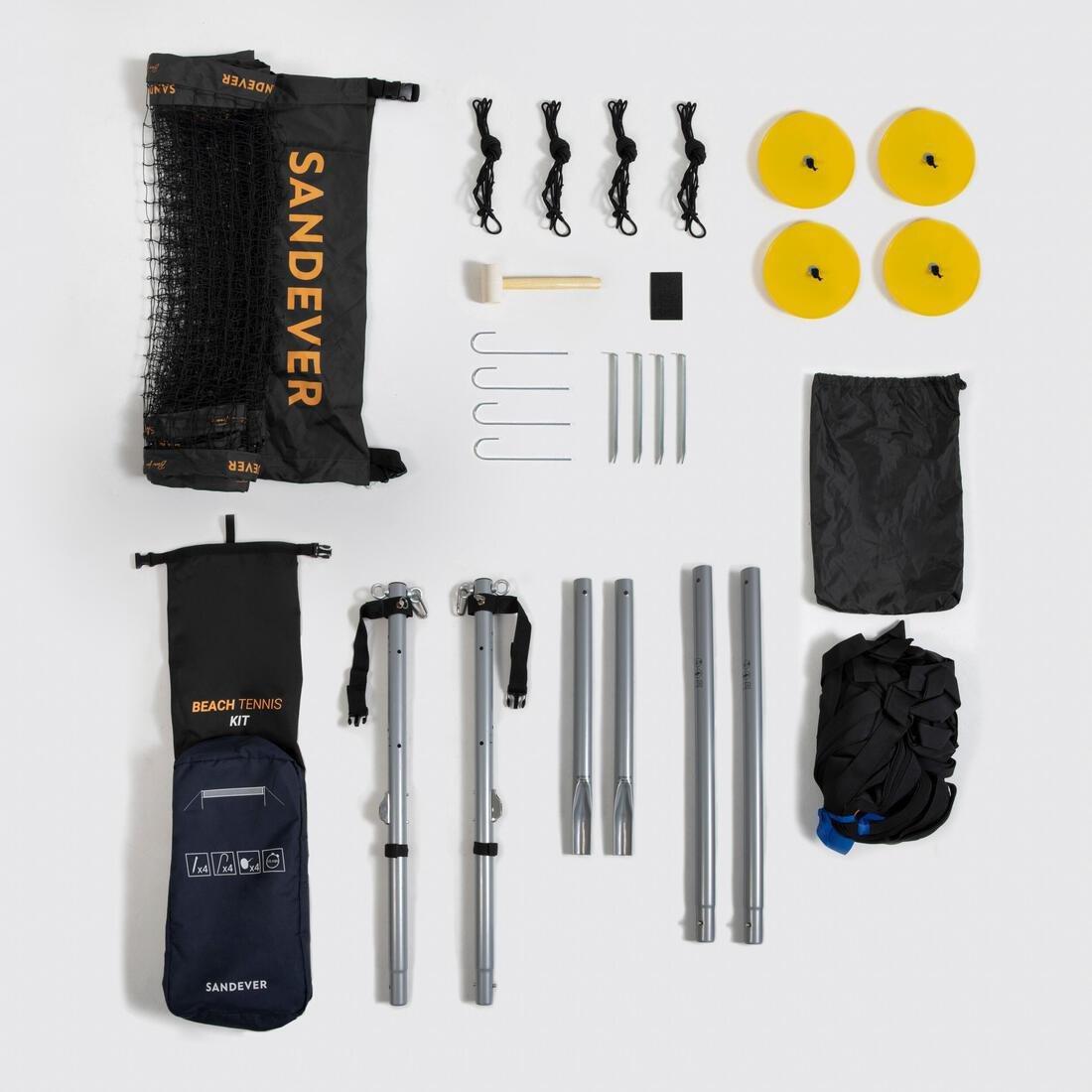 Beach Tennis Kit Btk 500 - Net And Posts, Black, No Color, large image number 1