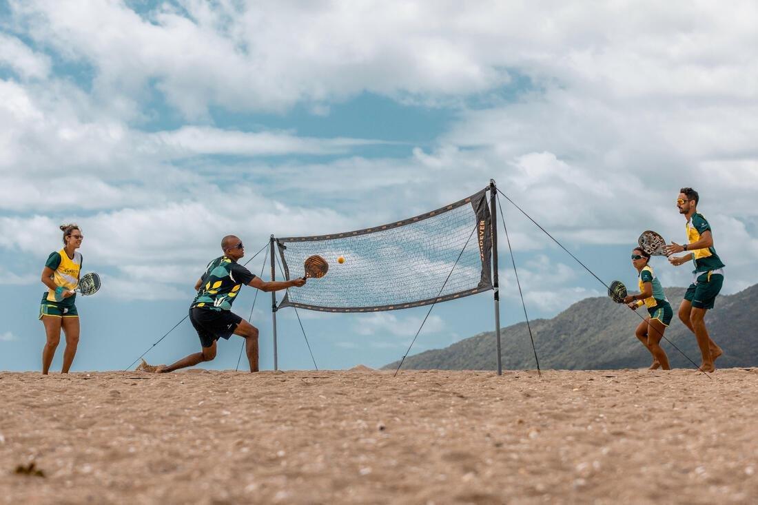 Beach Tennis Kit Btk 500 - Net And Posts, Black, No Color, large image number 2