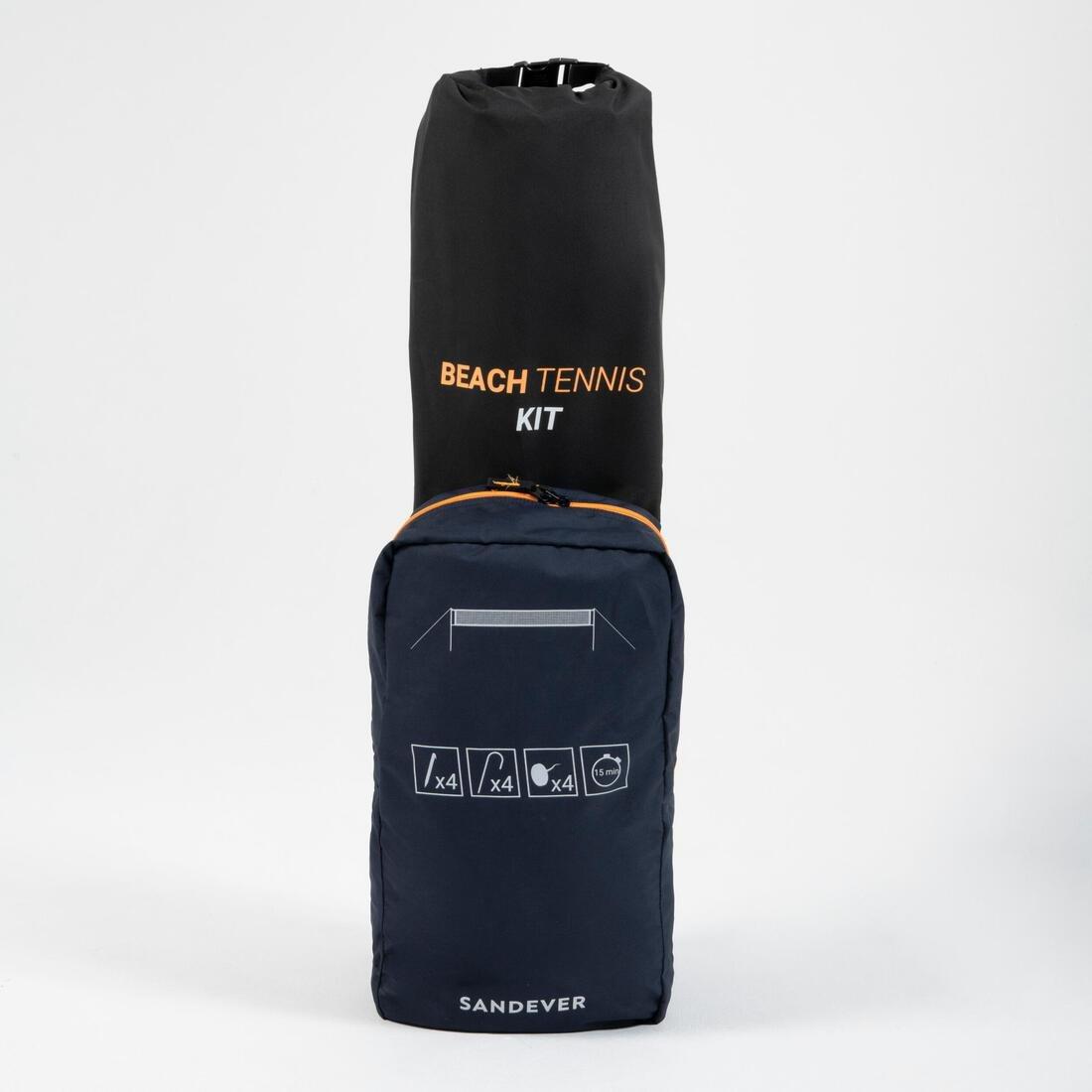 Beach Tennis Kit Btk 500 - Net And Posts, Black, No Color, large image number 12