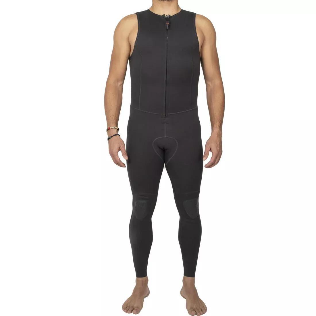 Men Canoe/Kayak And Sup Longjohn 2 mm Neoprene Wetsuit, Black, No Color, large image number 1
