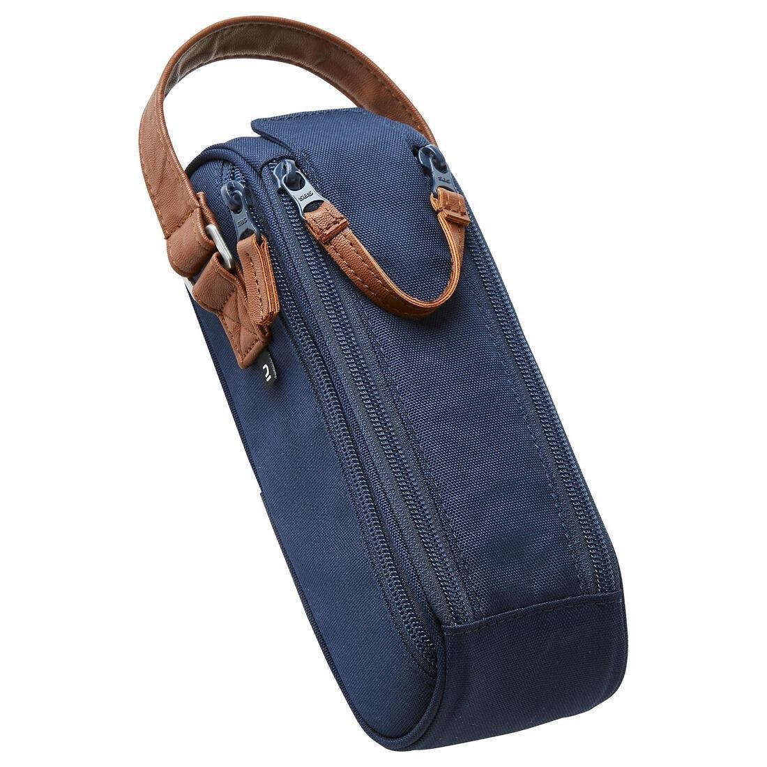 Semi-Rigid Bag For 3 Petanque Boules, Blue, No Color, large image number 0