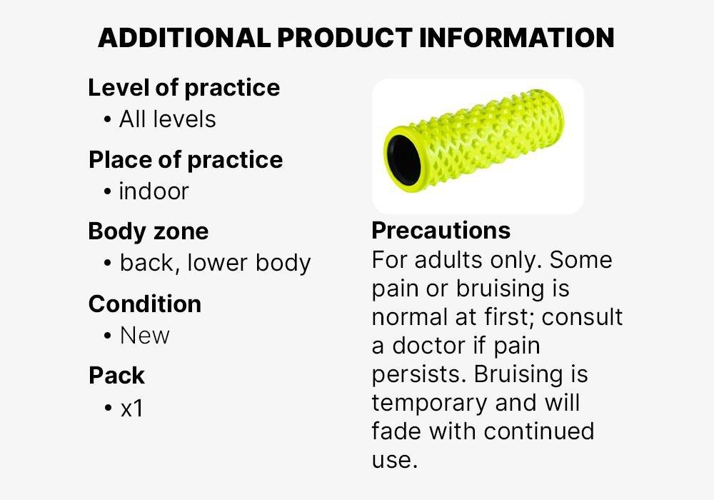 Hard Massage Roller / Foam Roller - 500, Green, No Color, large image number 16