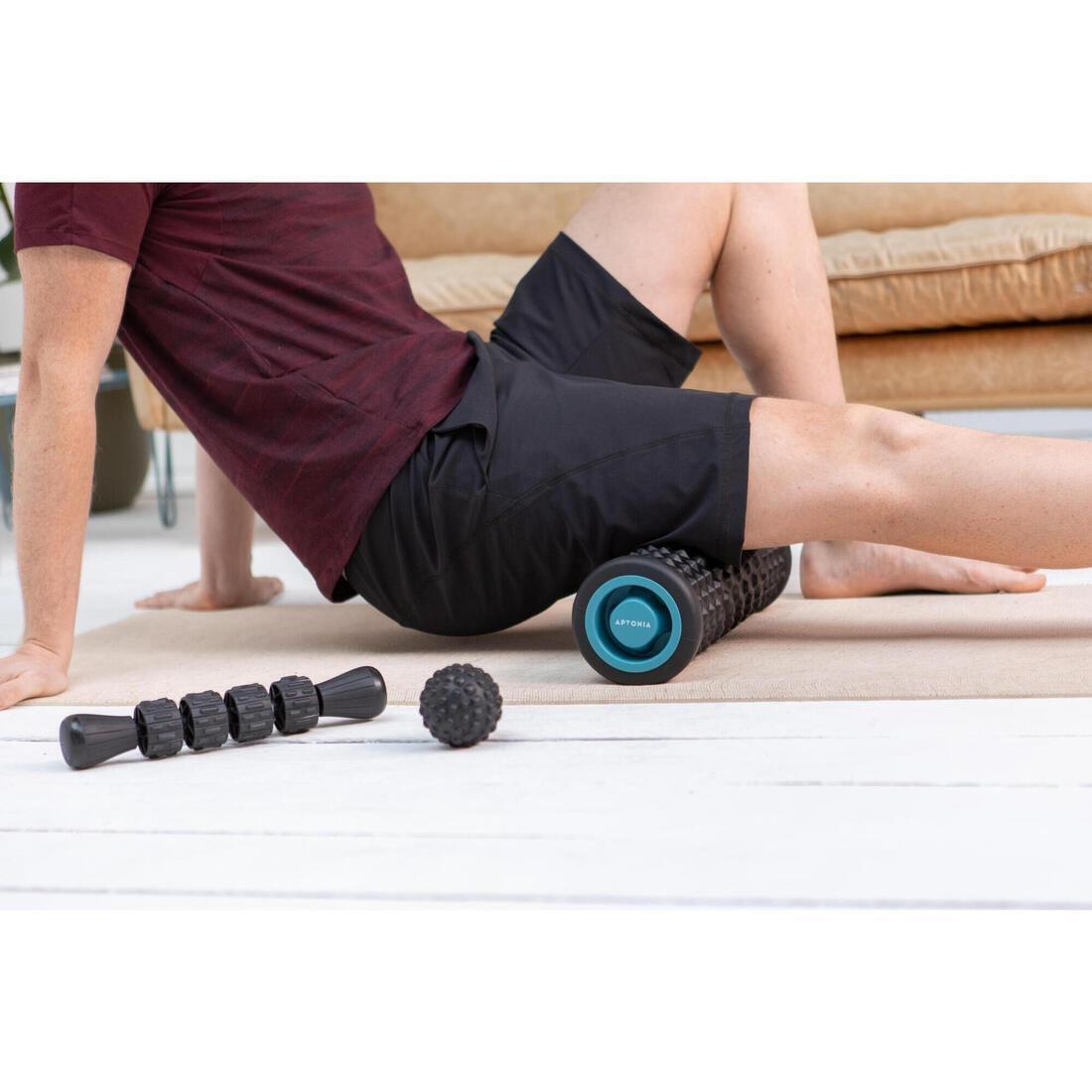 Massage Kit: Massage Roller, Ball And Stick, Black, No Color, large image number 6