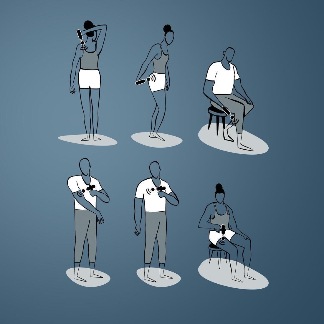 Massage Gun, Black, No Color, large image number 5