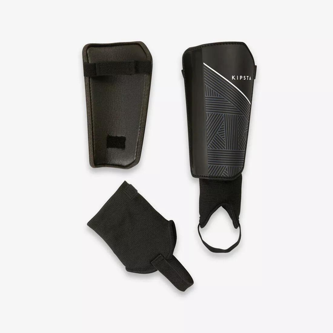 Adult Football Shin Pads Essential 140, Black, , large image number 0