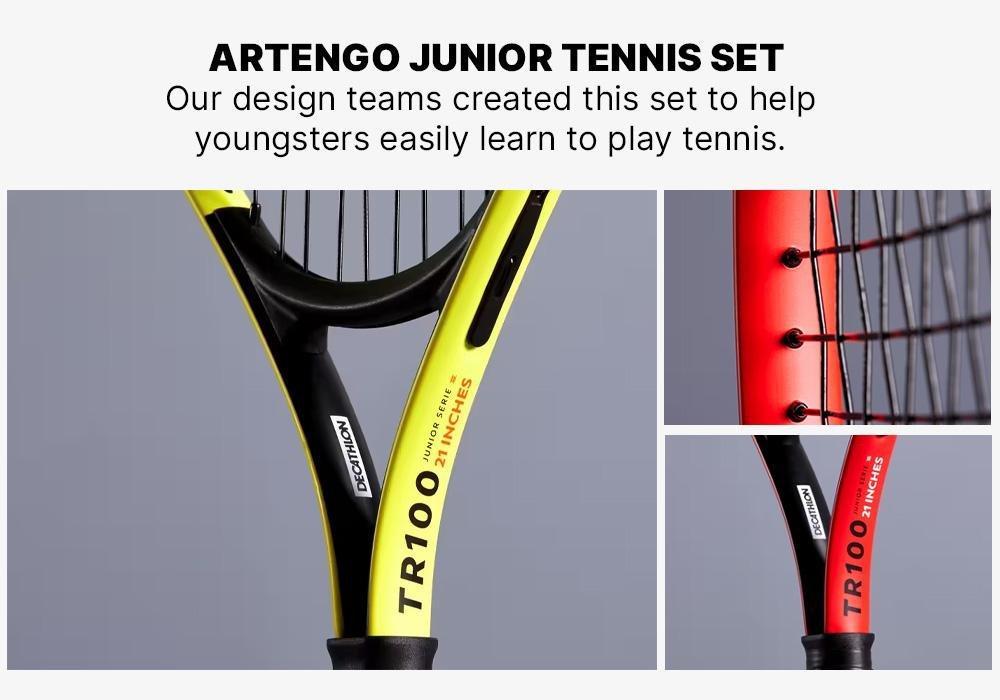 Duo Junior Tennis Set - 2 Rackets + 2 Balls + 1 Bag, Multicolour, No Color, large image number 11