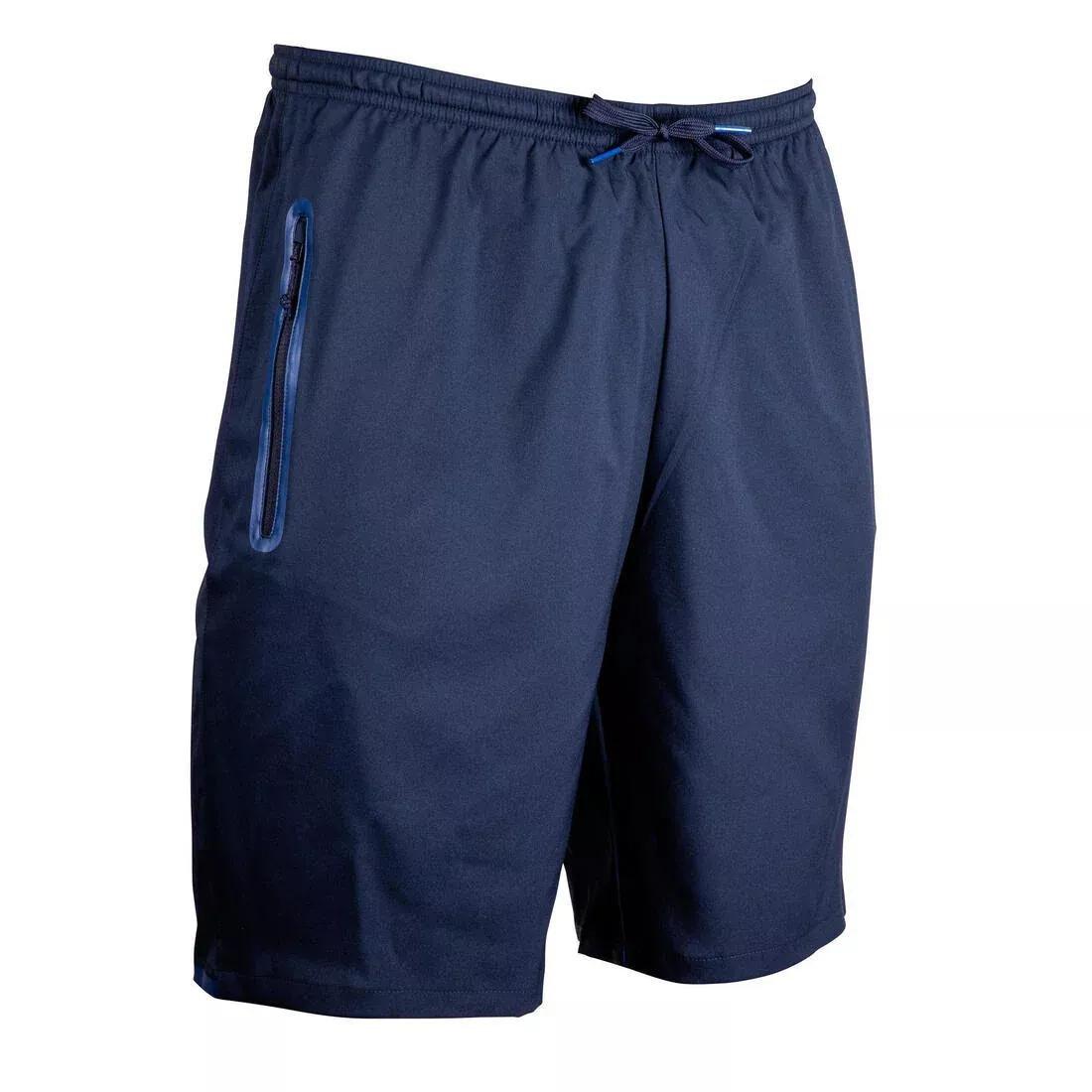 Unisex Football Zip Pocket Shorts F500Z, Black, , large image number 7