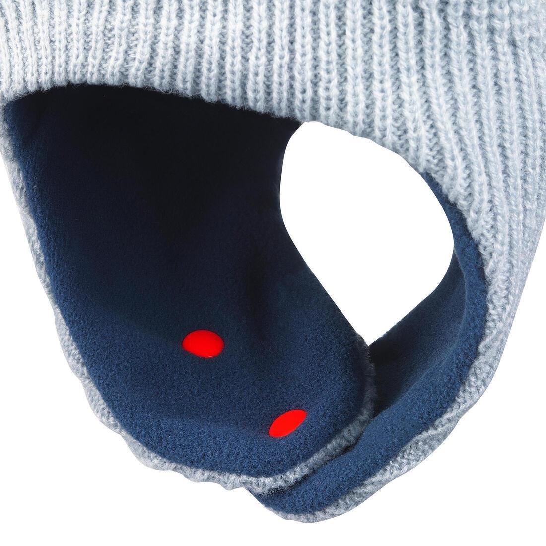 SILVER GREY Baby Ski/Sledge Hat - WARM Grey and Blue, No Color, large image number 7