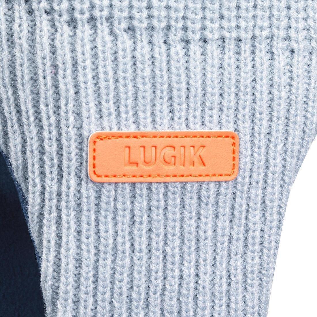 TURQUIN BLUE Baby Ski/Sledge Hat - WARM Grey and Blue, 5401_000, medium