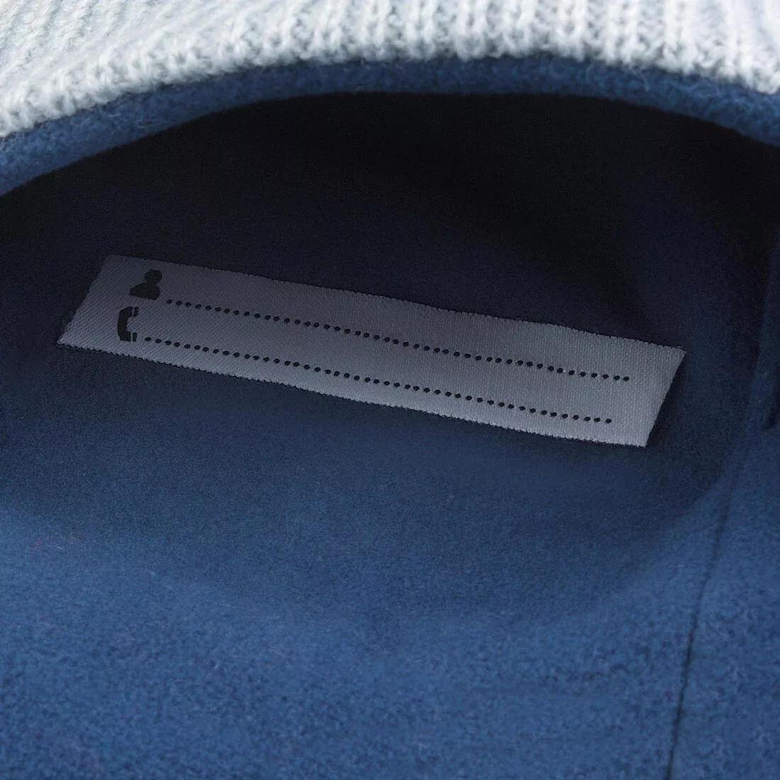 SILVER GREY Baby Ski/Sledge Hat - WARM Grey and Blue, No Color, large image number 9