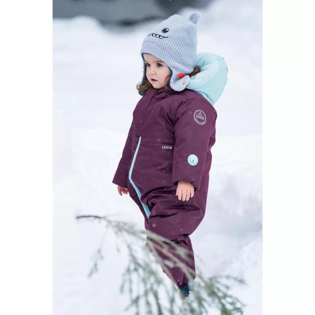 TURQUIN BLUE Baby Ski/Sledge Hat - WARM Grey and Blue, 5401_000, medium