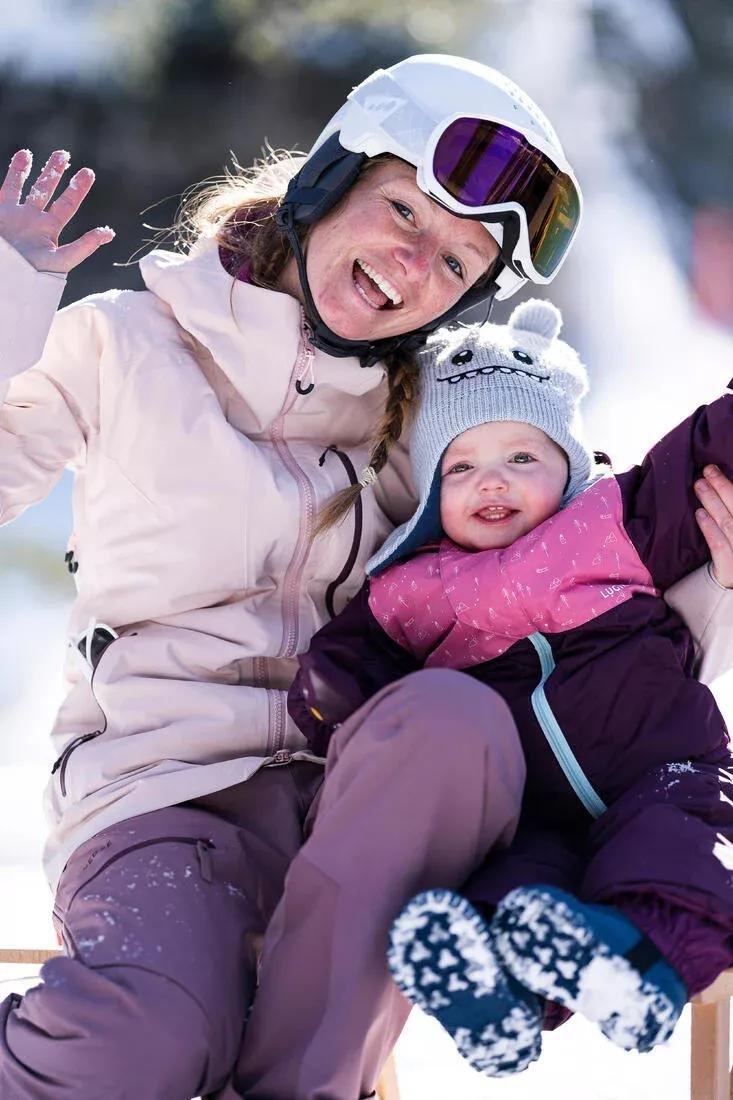 TURQUIN BLUE Baby Ski/Sledge Hat - WARM Grey and Blue, 5401_000, medium