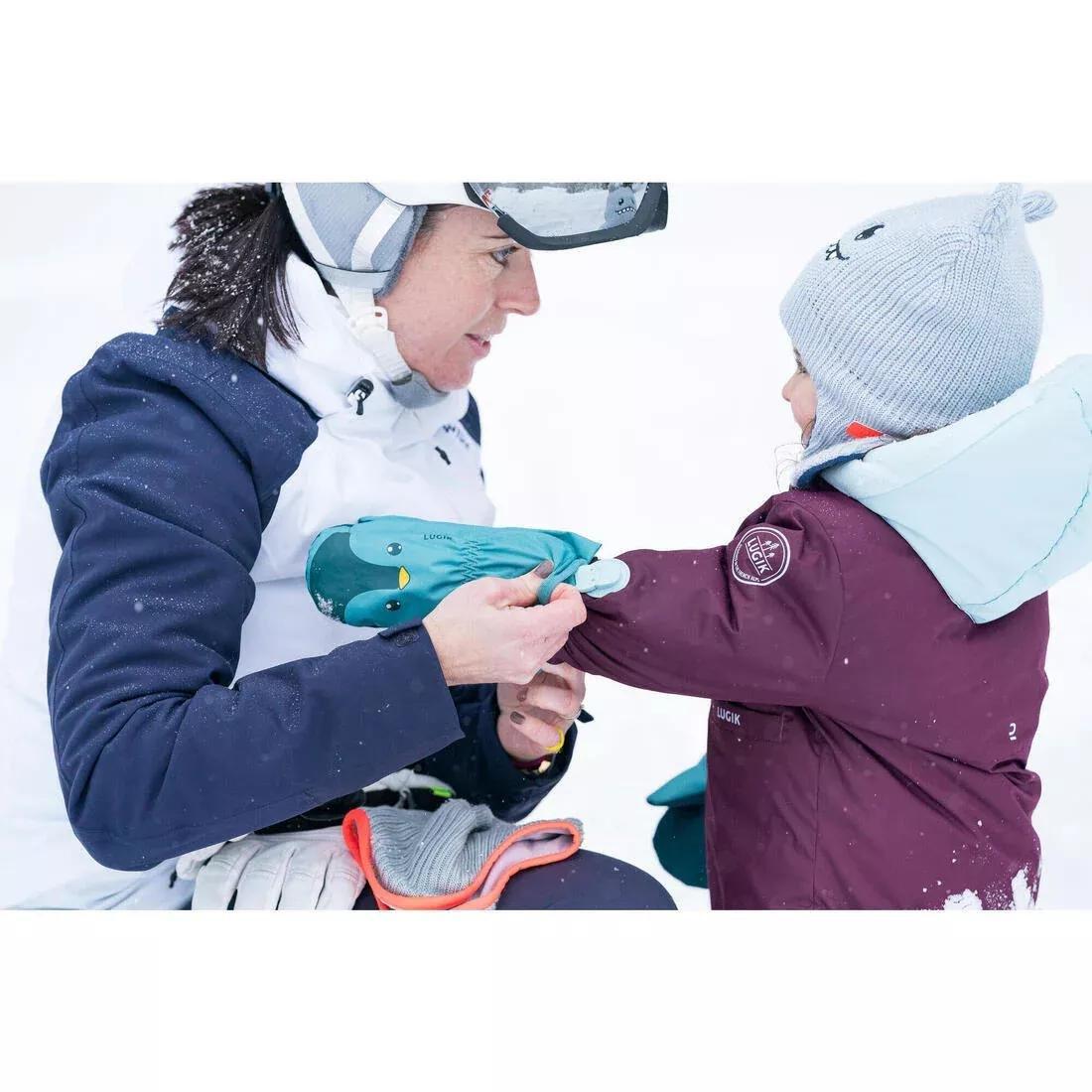 TURQUIN BLUE Baby Ski/Sledge Hat - WARM Grey and Blue, 5401_000, medium