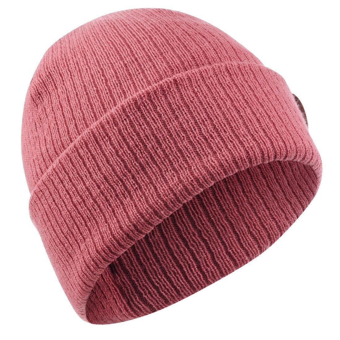 OLD PINK Kids' Skiing Beanie Hat FISHERMAN 500, , large image number 1