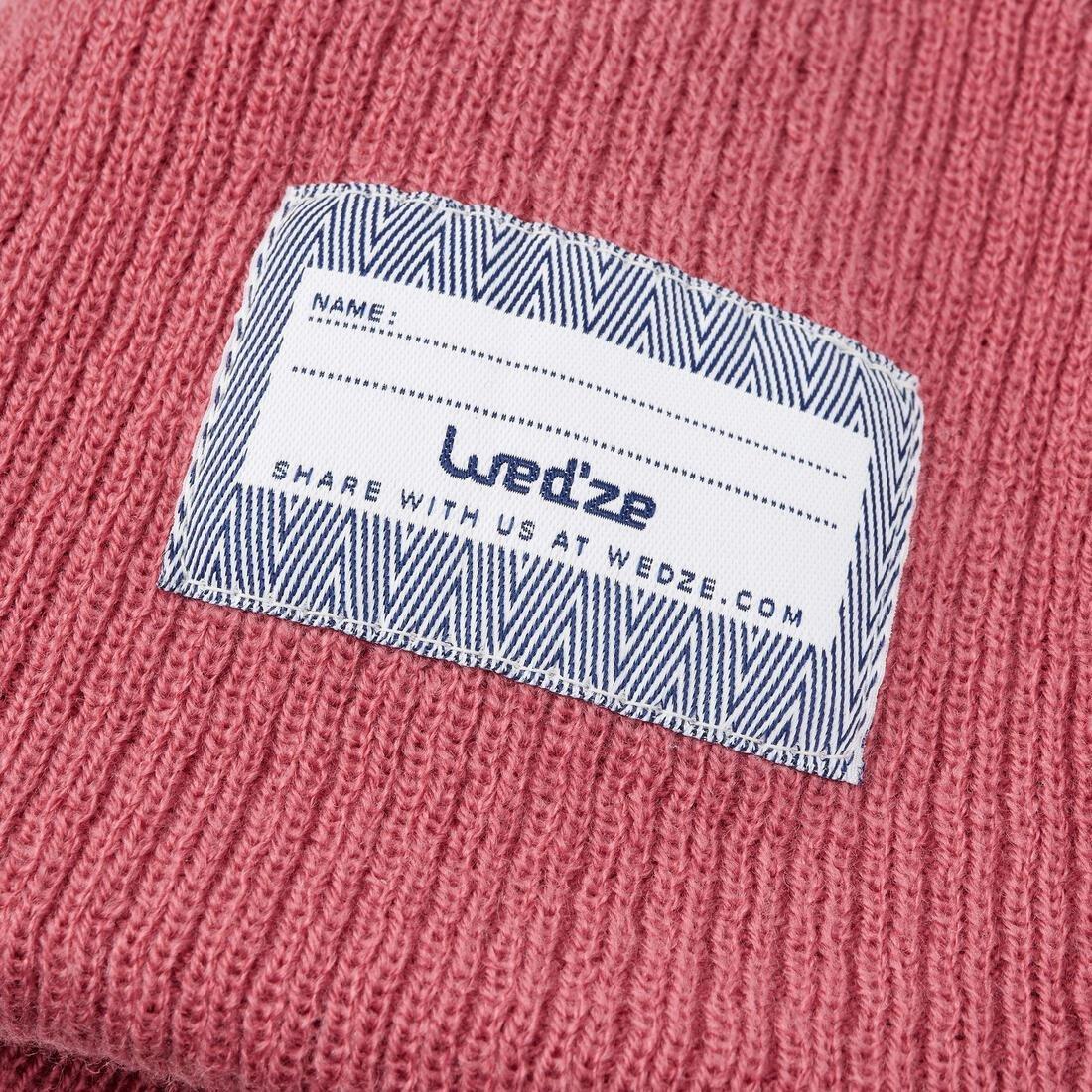 OLD PINK Kids' Skiing Beanie Hat FISHERMAN 500, , large image number 4