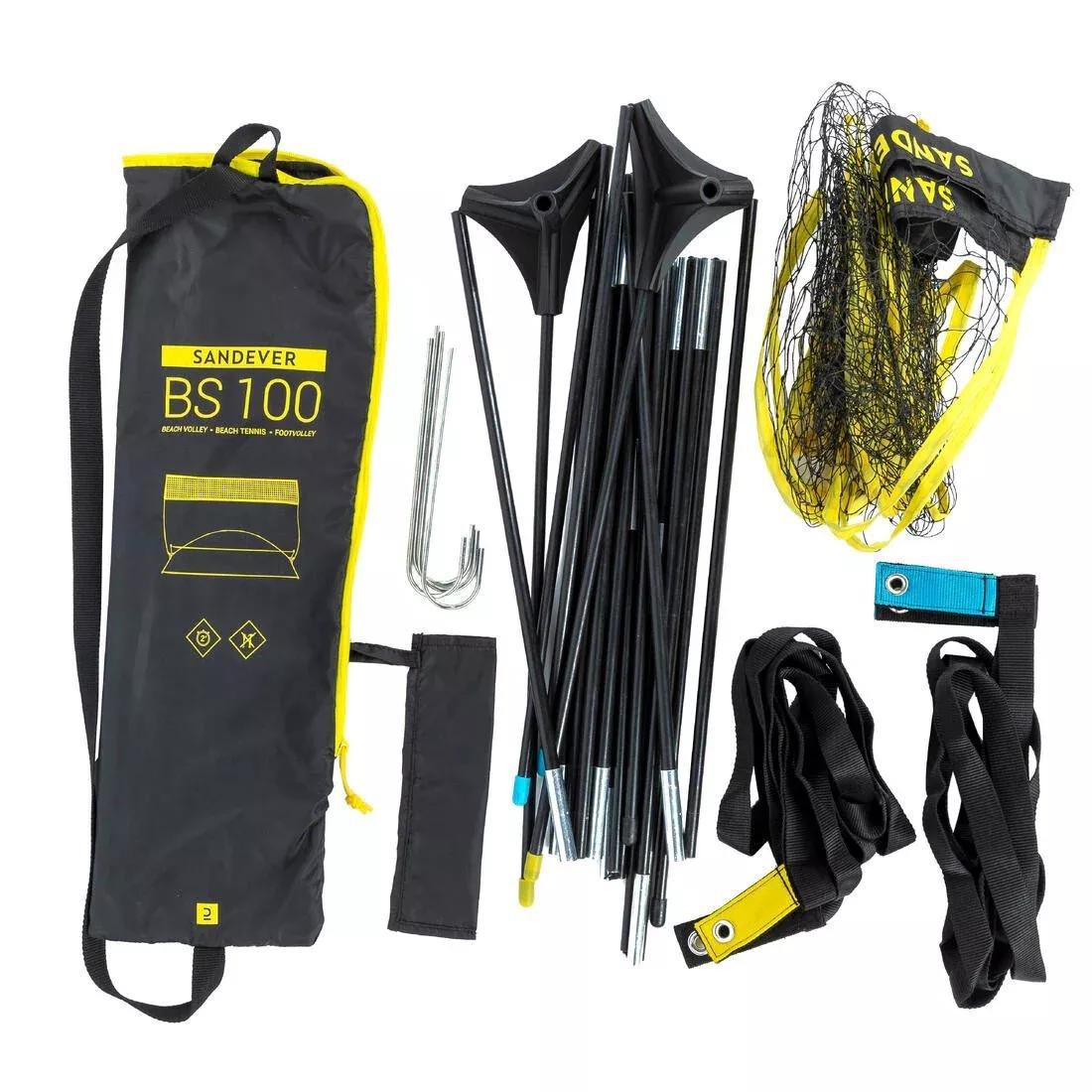 LEMON YELLOW Beginner Beach Sports Set (Net and Posts) BS100, No Color, large image number 8