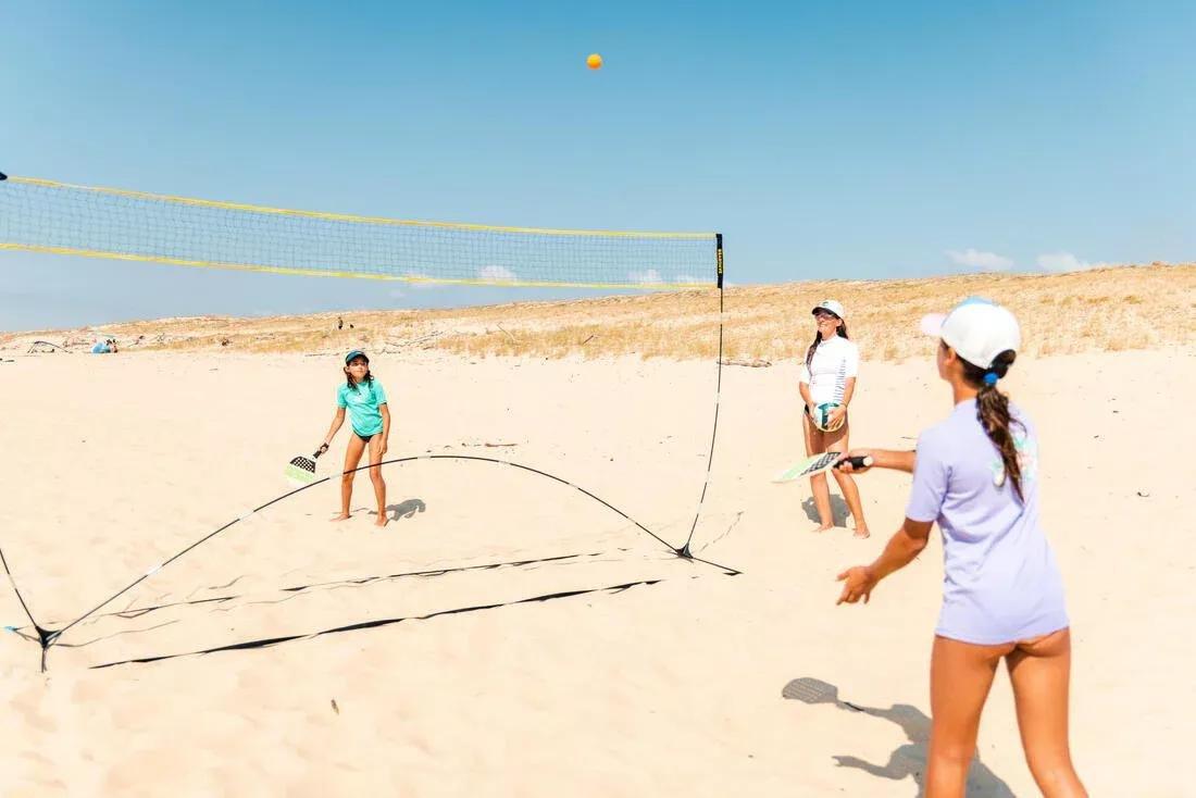 LEMON YELLOW Beginner Beach Sports Set (Net and Posts) BS100, No Color, large image number 13