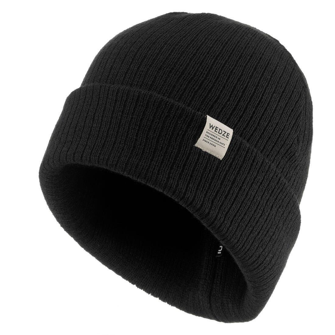 WEDZE - Unisex Fisherman Ski Hat, Black