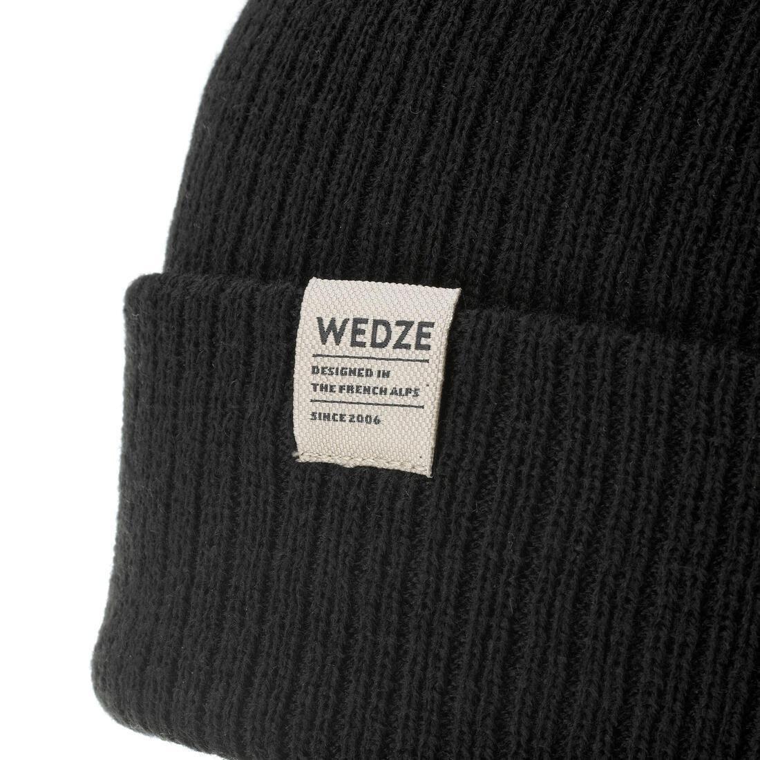 WEDZE - Unisex Fisherman Ski Hat, Black