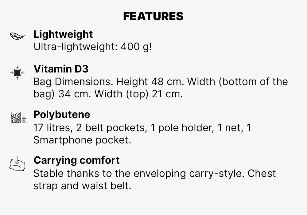 Ultra-Light Fast Hiking Backpack 17L - Fh500, Black, No Color, medium