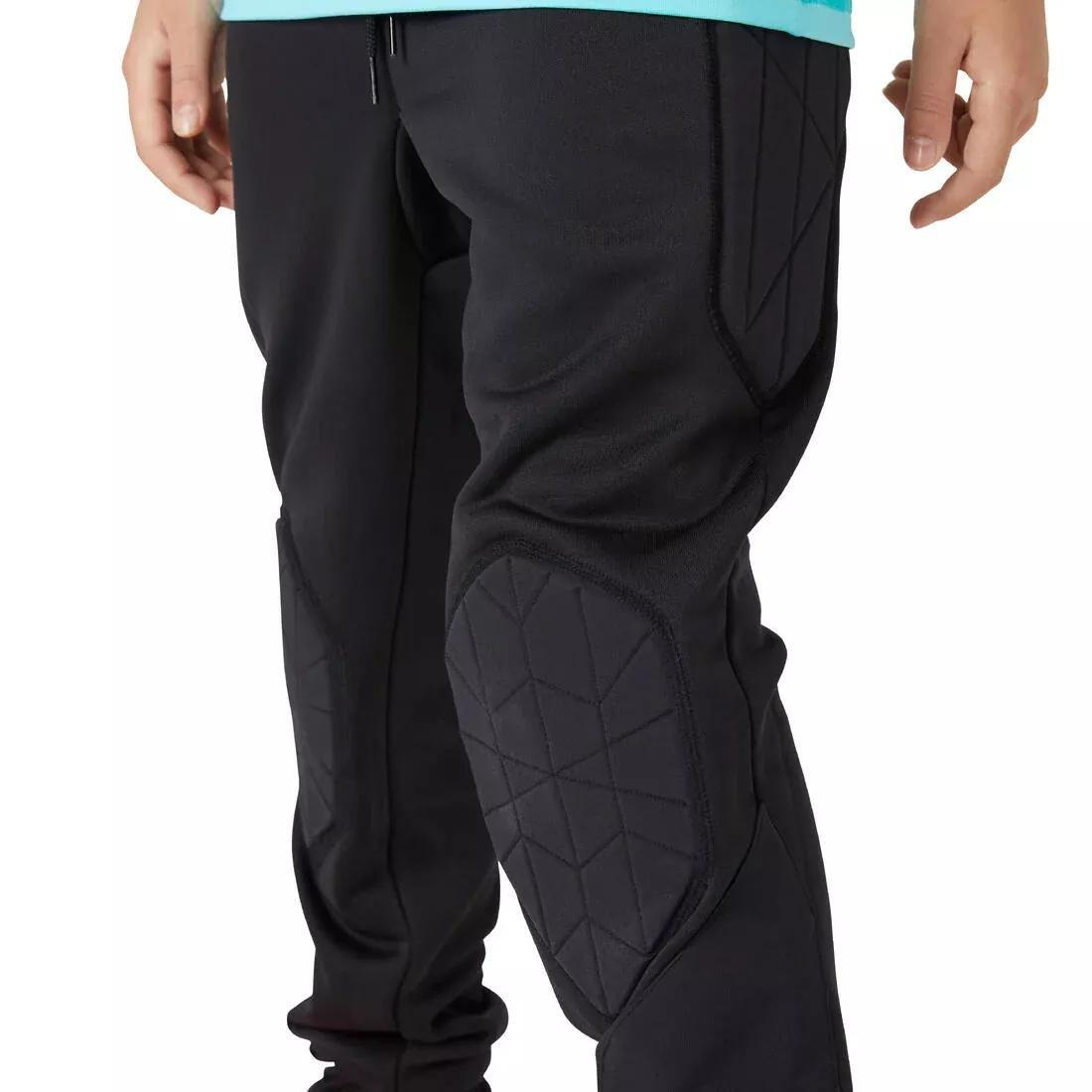 BLACK Kids' Goalkeeper Bottoms F100 - Black, No Color, medium