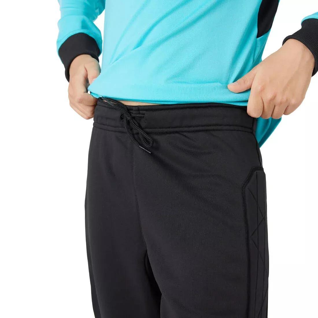 BLACK Kids' Goalkeeper Bottoms F100 - Black, No Color, large image number 3