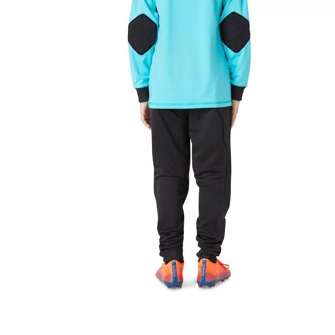 BLACK Kids' Goalkeeper Bottoms F100 - Black, , large image number 4