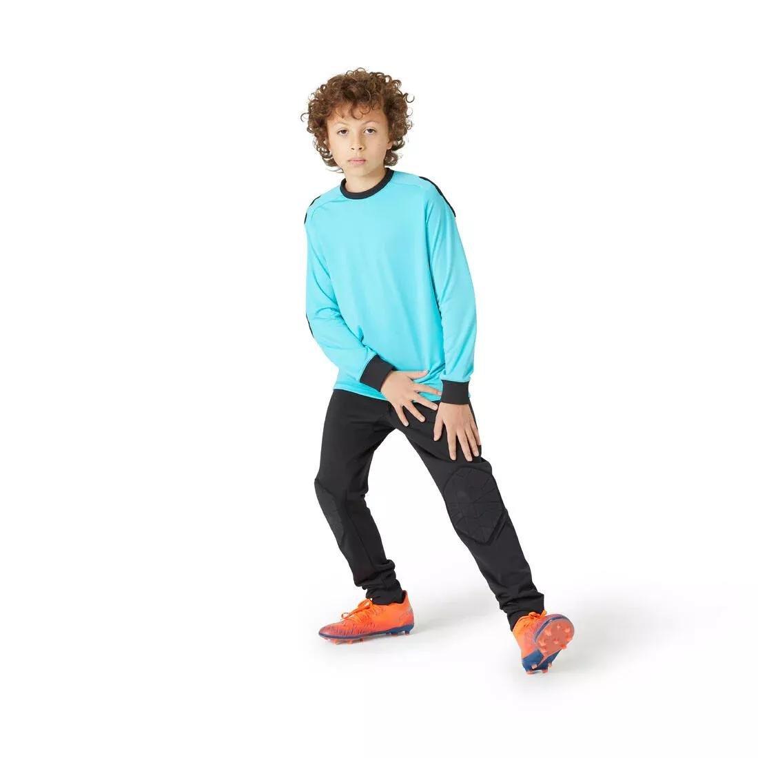 BLACK Kids' Goalkeeper Bottoms F100 - Black, No Color, large image number 5