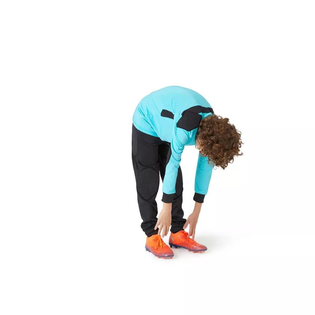 BLACK Kids' Goalkeeper Bottoms F100 - Black, No Color, large image number 6