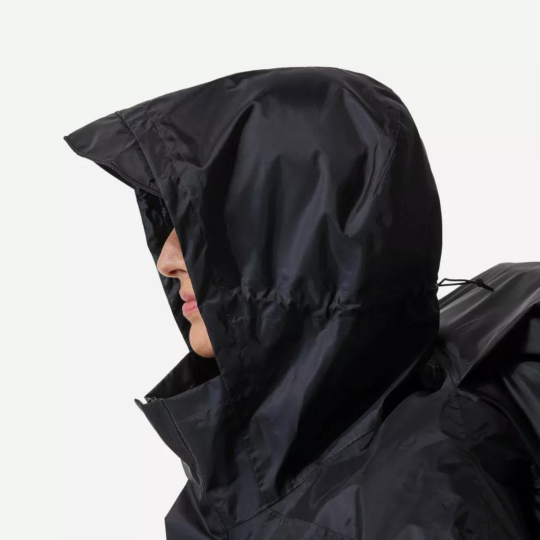 Hiking Rain Poncho - Mt500 60L, Black, , large image number 3