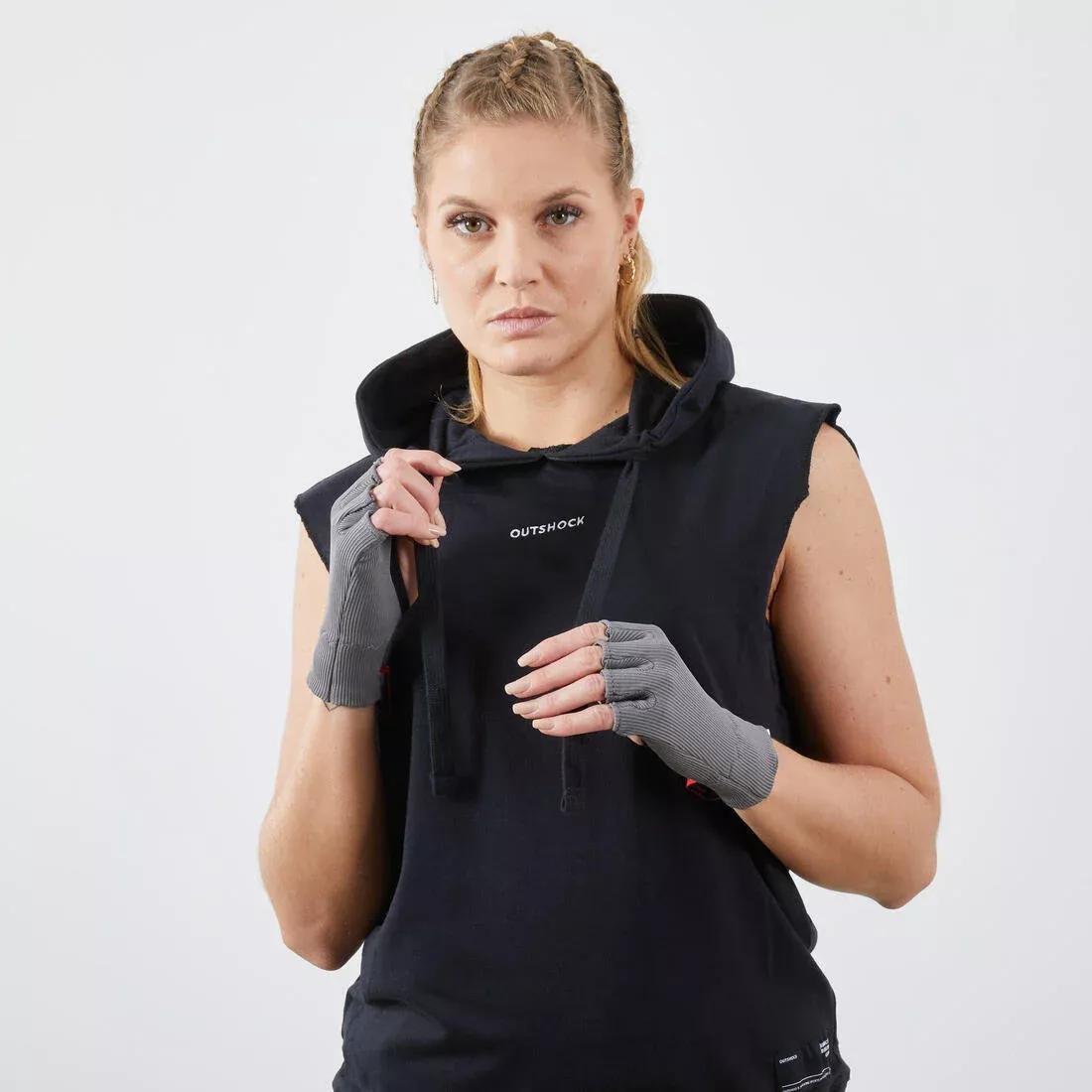 Women Boxing Liner Glove Mitts - 100, Silver Grey, , large image number 3